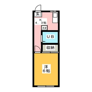 コーポ古川【1階】の間取り