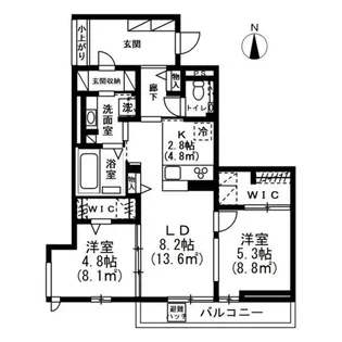 茨城県取手市ゆめみ野5【アパート】の間取り