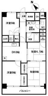 川口ハイツ【6階】の間取り