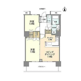 東京都江東区豊洲5【マンション】の間取り