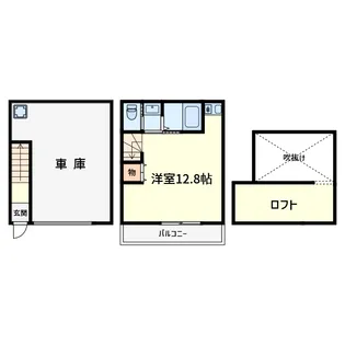 メルシー高槻北大樋ガレージハウスの間取り