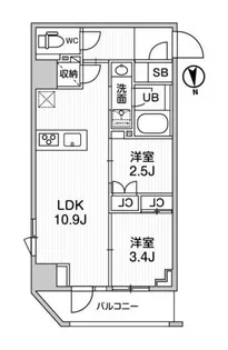 nido SHIN-OKACHIMACHI(nido新御徒町)【2階】の間取り
