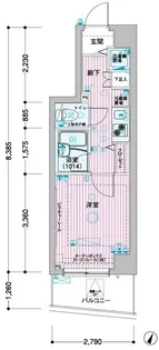 メインステージ板橋志村【4階】の間取り
