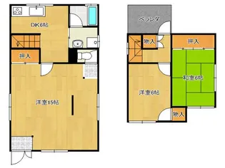 奈良県橿原市川西町【一戸建】の間取り