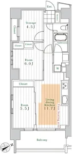 レスピール早稲田【4階】の間取り