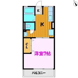 福島県郡山市桑野4【アパート】の間取り