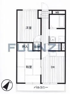 シャイネン市川【2階】の間取り