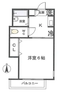 カインドプレイス【1階】の間取り
