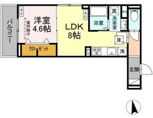 セレスティア亀有【1階】の間取り