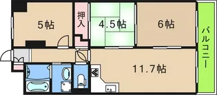 ファミール中加賀屋【3階】の間取り