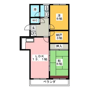 PINE CREEK GARDEN【2階】の間取り