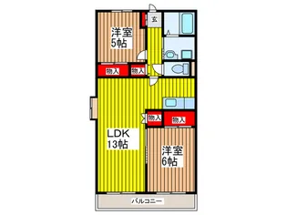 ハイツ与野【1階】の間取り