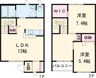 パルモ花みづき E棟【2階】の間取り