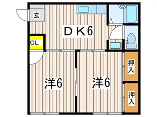 ほくちハイツI【1階】の間取り