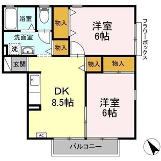コーポルグラン【1階】の間取り