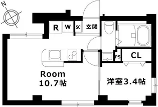エムジェイプレイス目黒【1階】の間取り