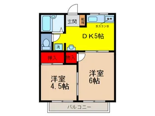 カームハイツ桜塚【2階】の間取り