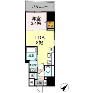 ベイサイドヒルズ関内【3階】の間取り