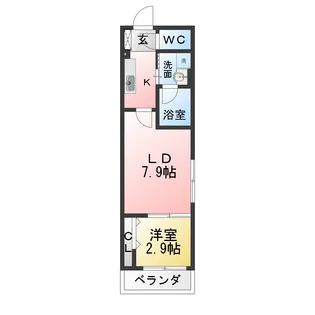 ジュネス稲葉地町【2階】の間取り