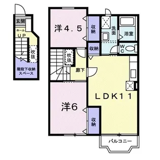 パルクアベニューウエスト【2階】の間取り