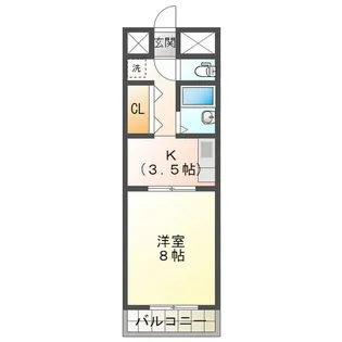 サンロイヤル大門【7階】の間取り