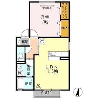 コーポラス羽屋B【2階】の間取り