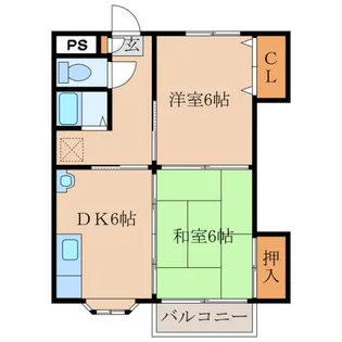 グリーンコーポ水ヶ迫【1階】の間取り