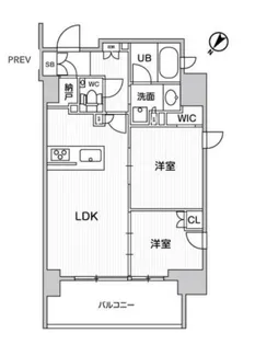 ディームス大井町【6階】の間取り