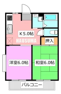 トゥリーベルハイツ【2階】の間取り