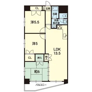 ヒルクレストフォーエス水前寺【2階】の間取り
