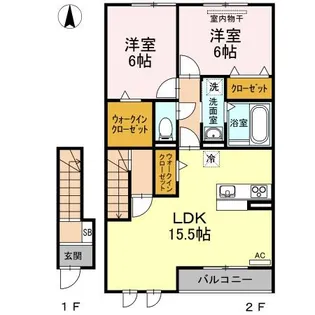 シエル A棟【2階】の間取り