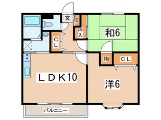 メゾン東大沼【1階】の間取り