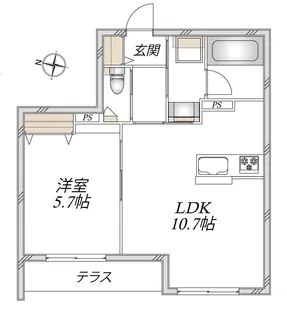 へーベルメゾン西巣鴨【1階】の間取り