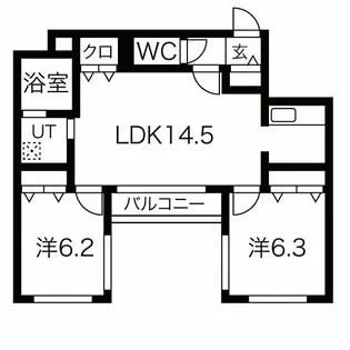BRAMA南11条【4階】の間取り