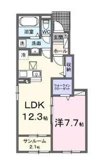 ディリジェントナイン【1階】の間取り