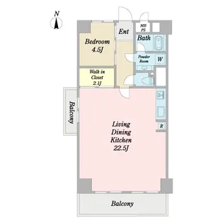 小島スカイハイツ【4階】の間取り