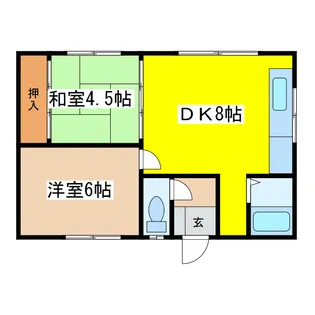 カトレアハイツ(星が浦)【1階】の間取り