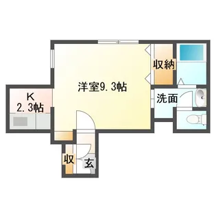 スタジオフラン【1階】の間取り