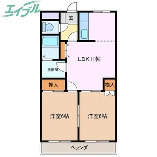 ロイヤルヒルズ21【2階】の間取り