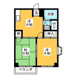 東府屋ハイツ【1階】の間取り