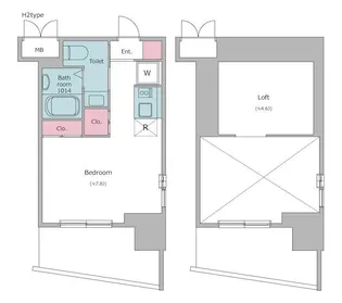 レジディア市谷薬王寺【13階】の間取り