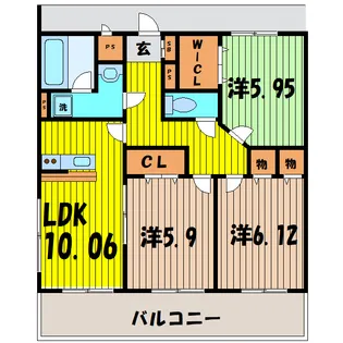 ブレインコート・アイビス(邑楽郡大泉町西小泉)【1階】の間取り
