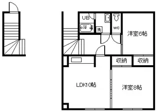 コーポこやまA【2階】の間取り
