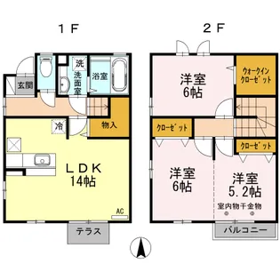 コロナーレ水越 IIIの間取り