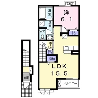 メゾンドール三田4号館【2階】の間取り