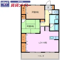 レジデンス【3階】の間取り