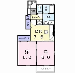 プラシードβ【1階】の間取り