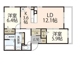 Bella Vista東雲【2階】の間取り