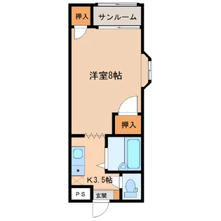 ラミューズ伏見台【2階】の間取り