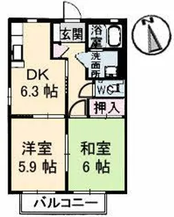 ラウンド・ヒルズ【1階】の間取り